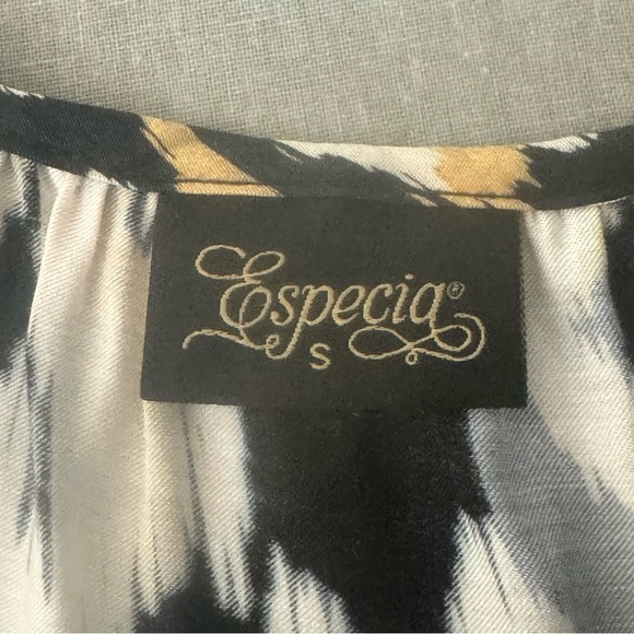 ESPECIA Ikat Tribal Print Sleeveless Top Silky Viscose Size Small - Picture 2 of 16